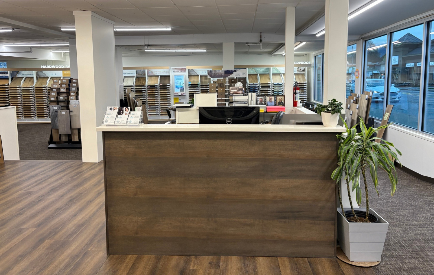 Front Desk flooring store showroom